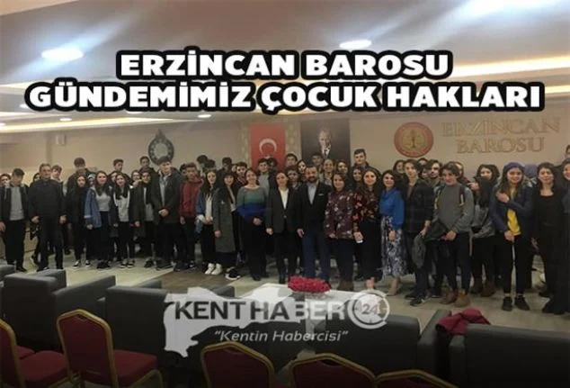 Erzincan Barosu tarafından Uğur Temel Lisesi öğrencilerine yönelik "Gündemimiz Çocuk