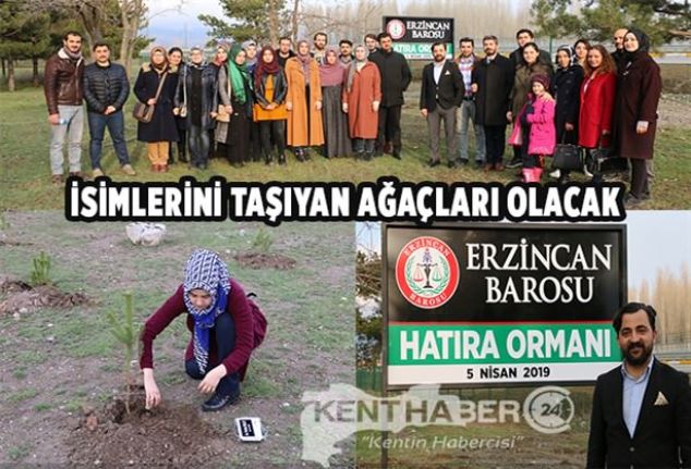 Erzincan Barosu 5 Nisan Avukatlar günü münasebetiyle Kent Ormanında Erzincan