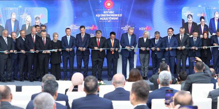 Cumhurbaşkanı Recep Tayyip Erdoğan, KeyVac Aşı Üretim Merkezi açılış töreninde