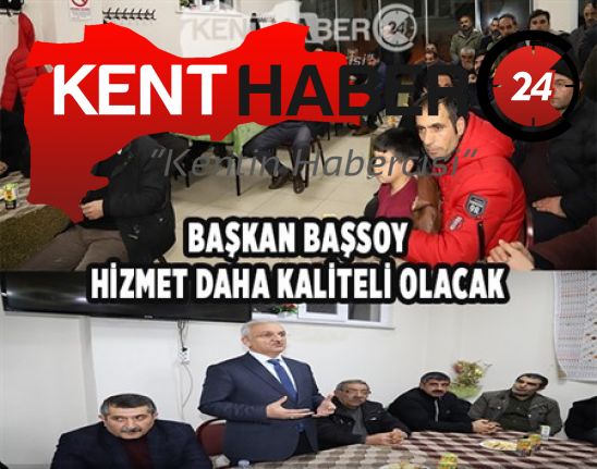 Belde ziyaretlerini sürdüren Erzincan Belediye Başkanı Cemalettin Başsoy Geçit beldesi