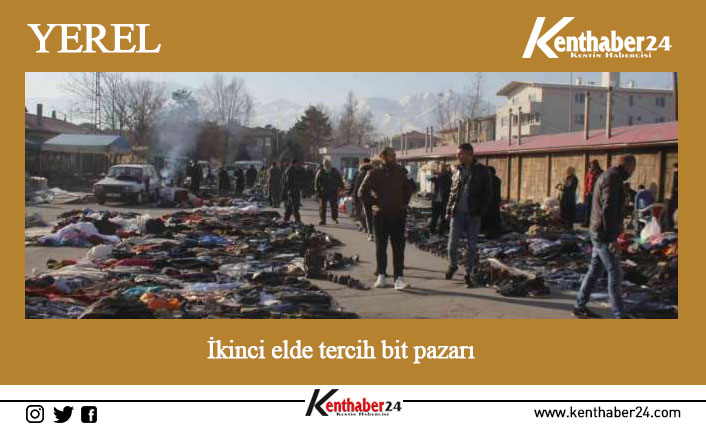 Erzincan’da her Pazartesi günleri Buğday Meydanı içerisinde kurulan bit pazarında