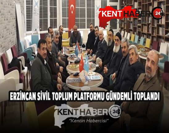 Erzincan Sivil Toplum Platformu aylık genel toplantısını TÜGVA ev sahipliğinde