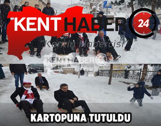 Erzincan Kemah İlçesinde yoğun kar yağışı sebebi ile okulların tatil