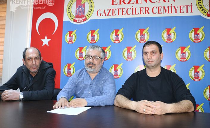 Erzincan’da görev yapan Kazankaya Gazetesi Muhabiri ve Türkiye Spor Yazarları