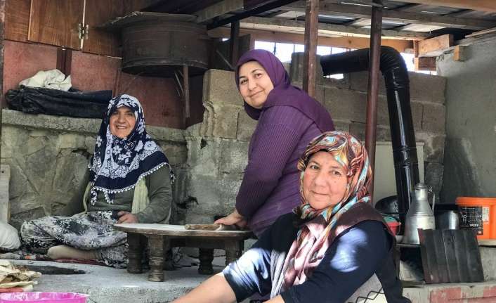 Erzincan’da köyde yaşayan kadınlar,
