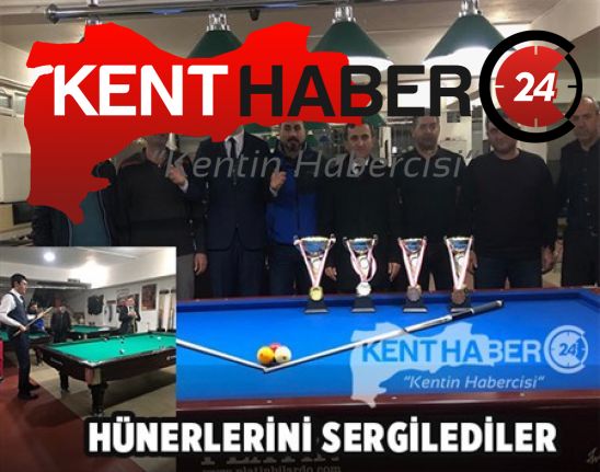 Erzincan’da Erzincan’ın kurtarılışının 101. Yılı münasebetiyle düzenlenen kurtuluş kupası bilardo
