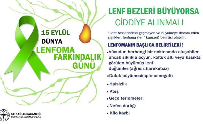 15 Eylül Dünya lenfoma farkındalık günü dolayısıyla Erzincan İl Sağlık