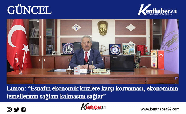 Erzincan Esnaf ve Sanatkarlar Odaları Birliği Başkanı Bedir Limon, esnaf