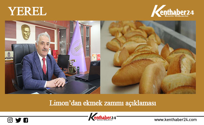Erzincan Esnaf ve Sanatkârlar Odaları Birliği Başkanı Bedir Limon ekmek