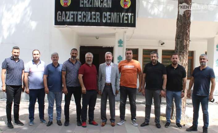 MÜSİAD Erzincan şube Başkanı Ertan Buyruk Erzincan Gazeteciler Cemiyeti'ni ziyaret