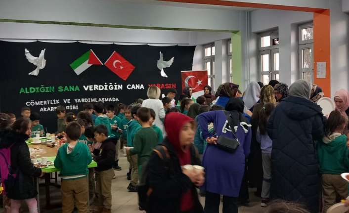 Demirkent TOKİ İlkokulu Anasınıfı öğretmenleri, veliler ve öğrenciler tarafından Gazze’deki