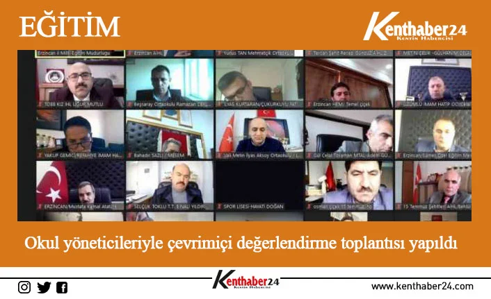 Erzincan İl Millî Eğitim Müdürü Aziz Gün başkanlığında resmi ve