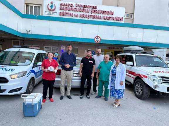 Amasya’da tedavi gördüğü hastanede vefat eden kişinin organlarını 7 kişiye
