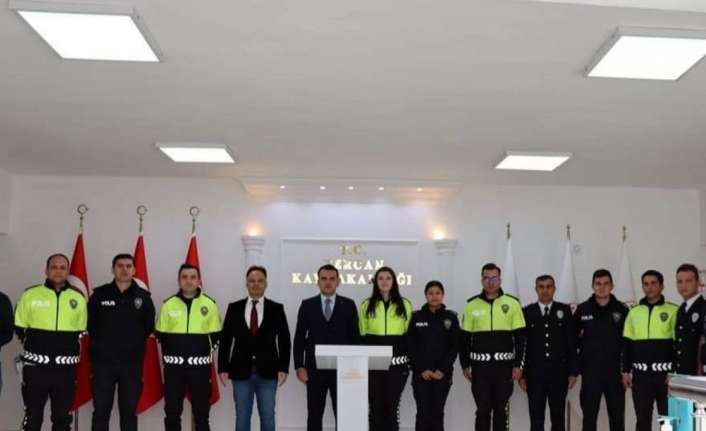 Erzincan’ın Tercan ilçesi Emniyet Müdürlüğü heyeti Tercan Kaymakamı Musa Kazım