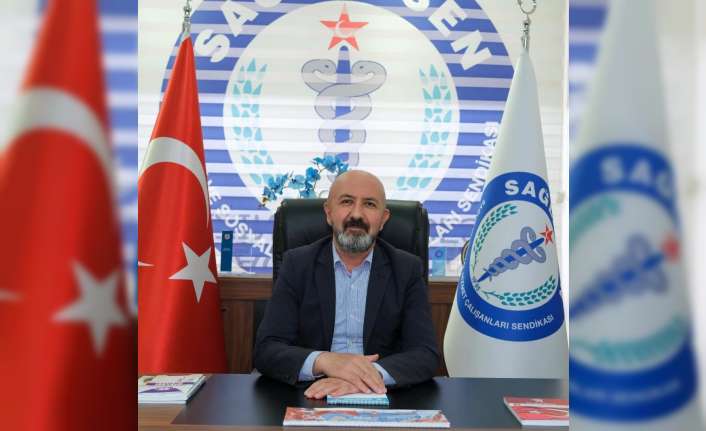 Sağlık-Sen Erzincan Şube Başkanı Halil İbrahim İçoğlu, Sağlık-Sen Genel Merkezinin