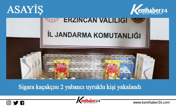 Erzincan İl Jandarma Komutanlığı ekiplerince yol kontrol noktasında durdurulan yolcu