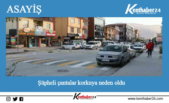 Erzincan’da cadde üzerinde unutulan birisi bond olmak üzere iki çanta