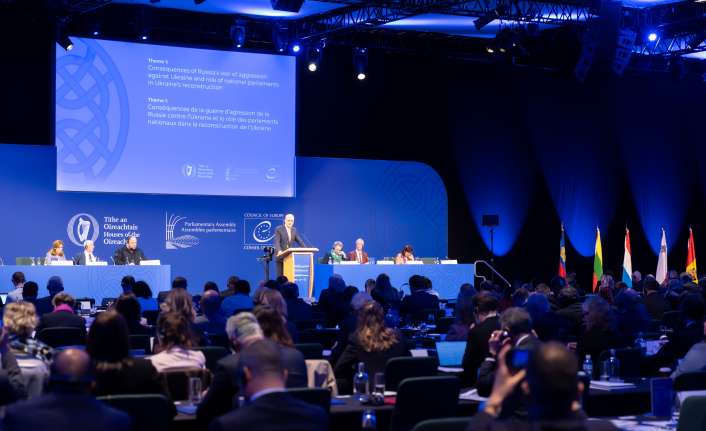 TBMM Başkanı Numan Kurtulmuş, İrlanda’nın başkenti Dublin'de düzenlenen Avrupa Parlamento