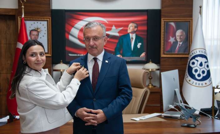 TEMA Vakfı üyeleri Erzincan Binali Yıldırım Üniversitesi Rektörü Prof. Dr.