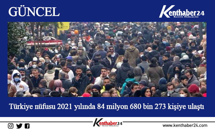 Türkiye nüfusu, yıllar içinde sürekli artma eğilimi göstererek 2021 yılında