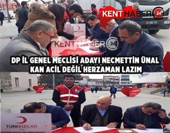 Erzincan İl Genel Meclisi için Demokrat Partiden adaylığını açıklayan tanınan
