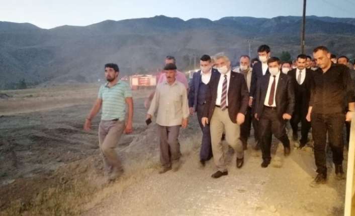 Erzincan’ın Üzümlü ilçesine bağlı Günebakan köyünde meydana gelen sel ve