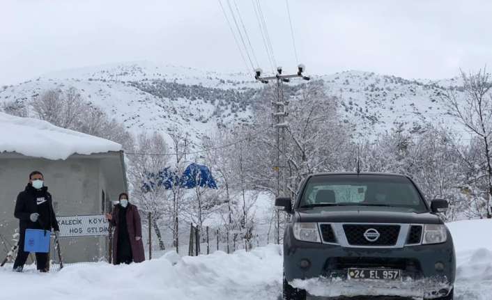 Erzincan’da korona virüs (Covid-19) ile mücadele çerçevesinde sağlık ekipleri, olumsuz