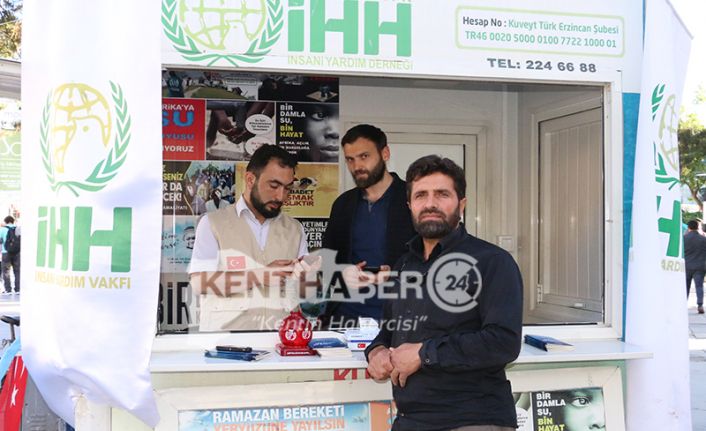 Birçok alanda yardım faaliyetlerini sürdüren Erzincan İnsani Yardım Derneği (İHH)