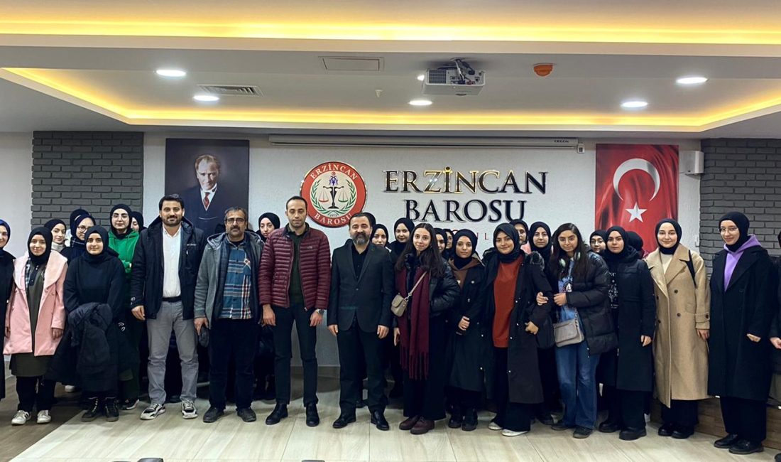Kariyer söyleşileri etkinlikleri kapsamında Erzincan Barosunu ziyaret eden Anadolu İmam