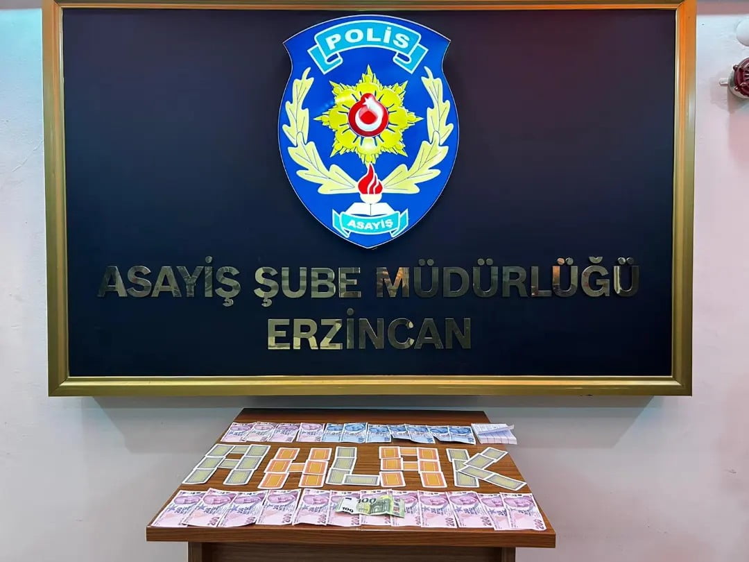 Erzincan polisinden kumar oynatılan mekâna operasyon