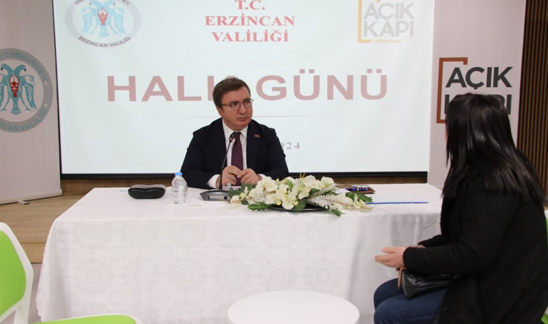 Erzincan Valisi Hamza Aydoğdu, vatandaşların sorunlarını ve taleplerini doğrudan dinlemek