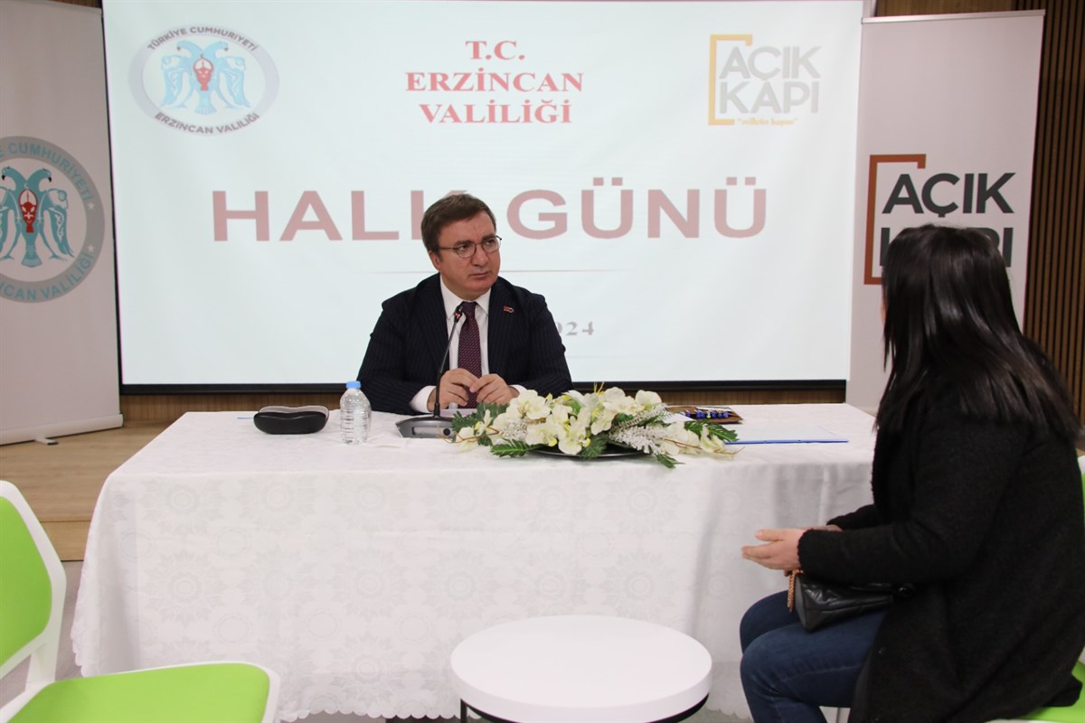 Erzincan Valisi Aydoğdu, “Halk Gününde” 40 vatandaşı dinledi