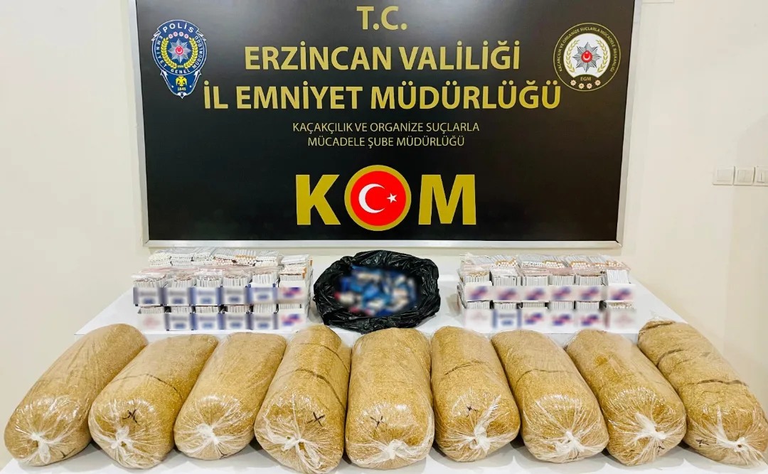 Erzincan’da kaçak sigara operasyonu; 1 şüpheli yakalandı