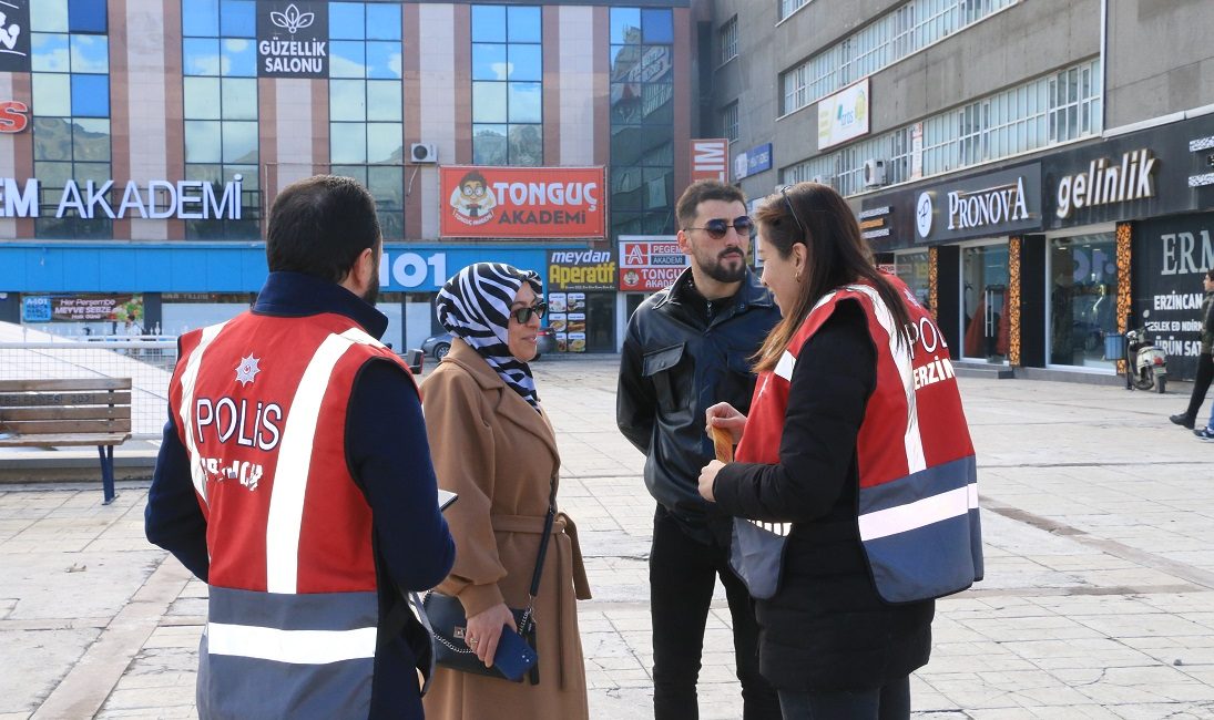 Erzincan İl Emniyet Müdürlüğü ekiplerince kent genelinde geçen 01 Ocak