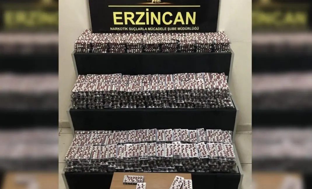 Erzincan İl Emniyet Müdürlüğü Narkotik Suçlarla Mücadele Şube Müdürlüğü ekiplerince