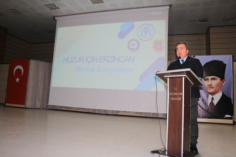 Erzincan Valiliği himayelerinde il genelinde yürütülecek olan Huzur İçin Erzincan