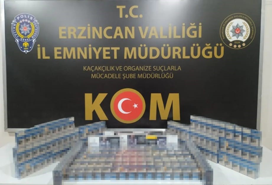 Kaçakçılık ile mücadelesini aralıksız sürdüren Erzincan Polisi Erzincan İl genelinde