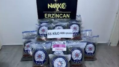 Uyuşturucu ile mücadelesini aralıksız sürdüren Erzincan polisi yaptığı çalışma kapsamında