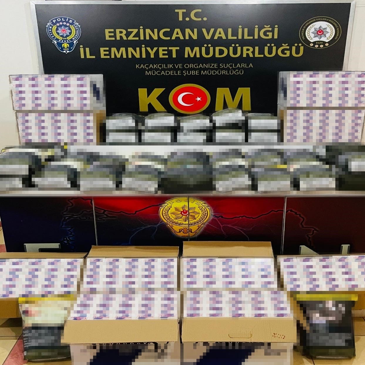 Kaçakçılık ile mücadelesini aralıksız sürdüren Erzincan Polisi Erzincan İl genelinde
