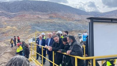 İliç'te maden kazasında ki olay yerinde incelemelerde bulunan Enerji ve