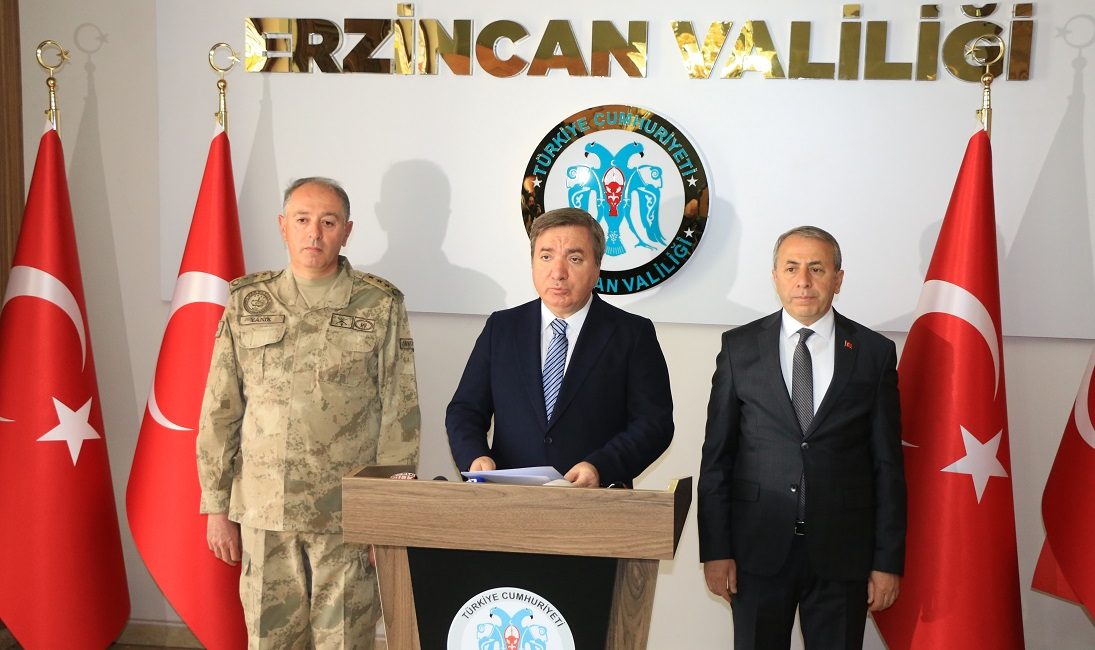 Erzincan Valisi Hamza Aydoğdu, kentte yürütülen asayiş olaylarıyla ilgili bilgi