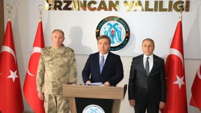 Erzincan Valisi Hamza Aydoğdu, kentte yürütülen asayiş olaylarıyla ilgili bilgi