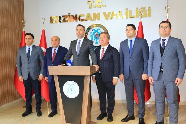13 Şubat 2024Tarihinde meydana gelen maden kazasının ardından Erzincan Valiliğine