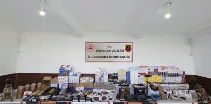 Erzincan Valiliği İl Jandarma Komutanlığı tarafından Tercan ilçesinde gerçekleştirdiği operasyonda