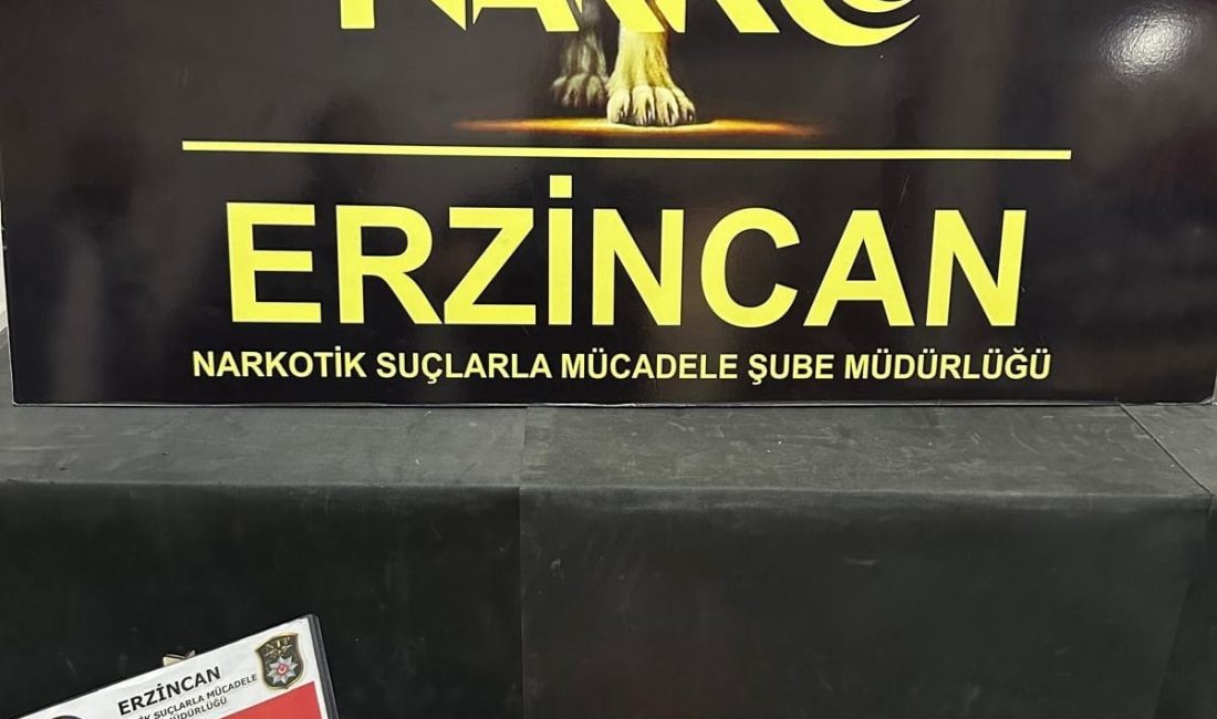 Uyuşturucu ile etkin mücadelesini sürdüren Erzincan Polisi şüpheli bir şahsın