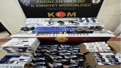 Erzincan Polisi Parada sahtecilik ve Ateşli silahlar ve bıçaklar kanununa
