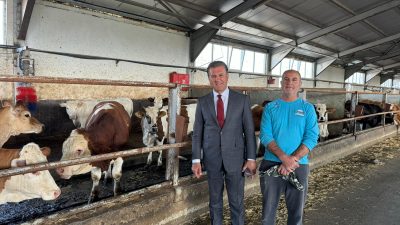 1 Haziran Dünya süt Gününde sütçülük yapan aileyi ziyaret eden