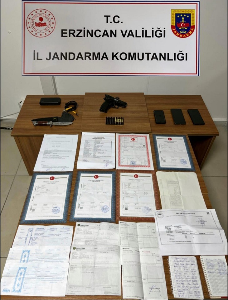 Erzincan valiliği İl Jandarma Komutanlığı ekiplerince Erzincan İl Merkezinde “Tefecilik”