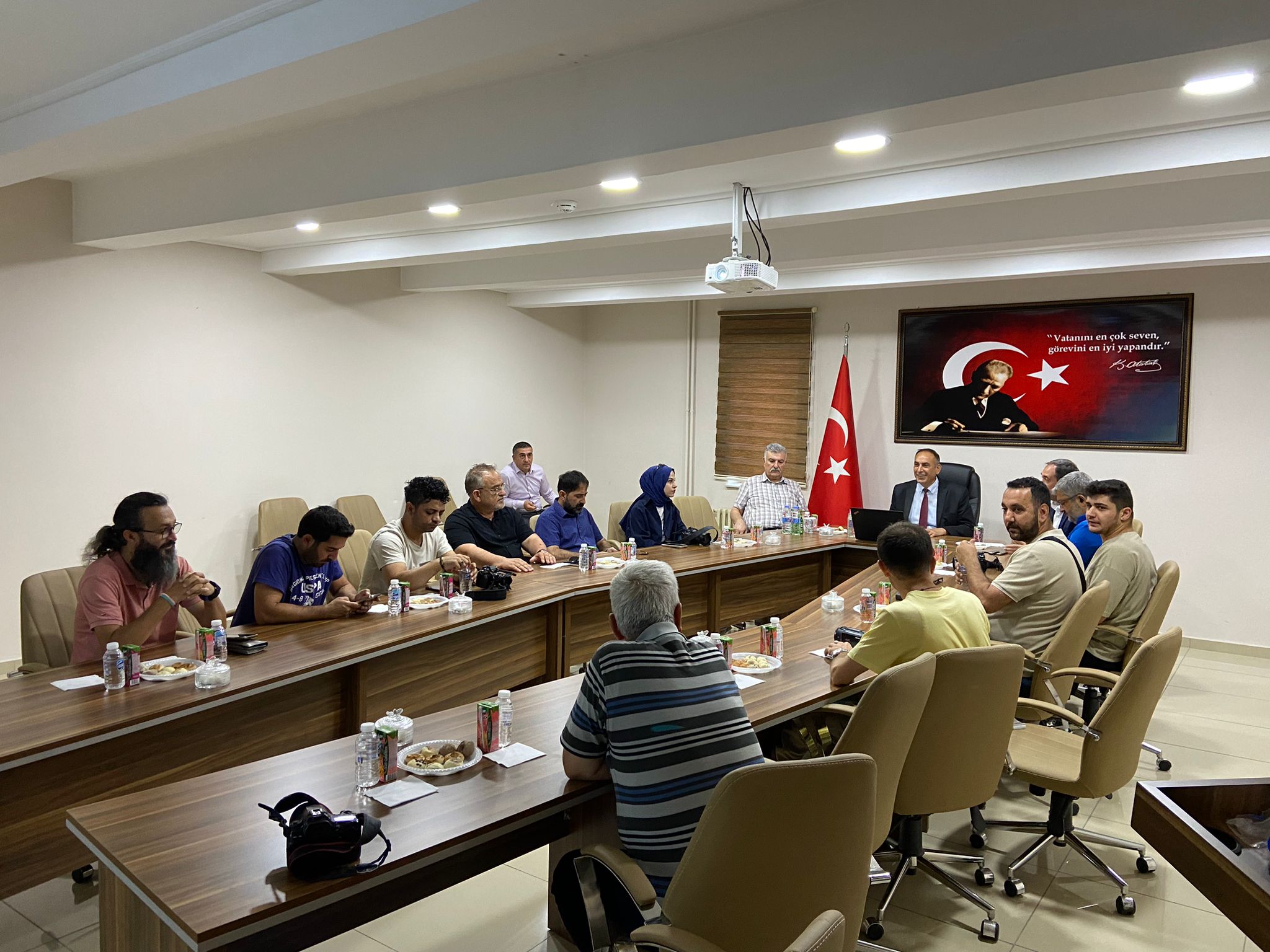 Erzincan Basını ile bir araya gelen Erzincan İl Nüfus ve