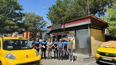 Erzincan il genelinde görev yapan taksi duraklarını ziyaret eden Erzincan
